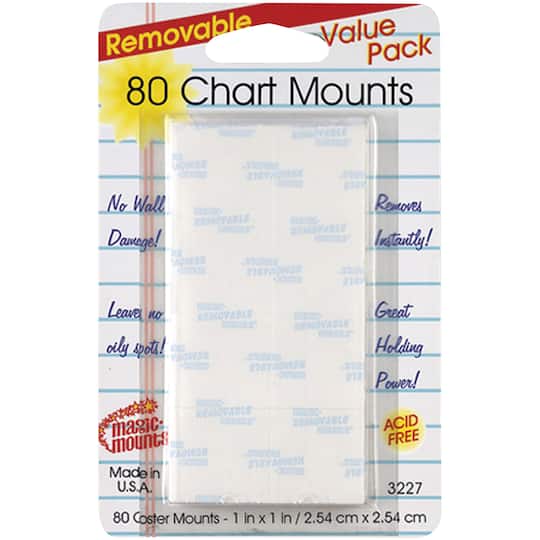 6 Packs: 4 Packs 80 ct. (1,920 total) Magic Mounts&#xAE; 1&#x22; Removable Chart Mounts